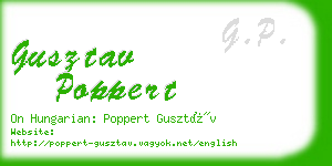 gusztav poppert business card